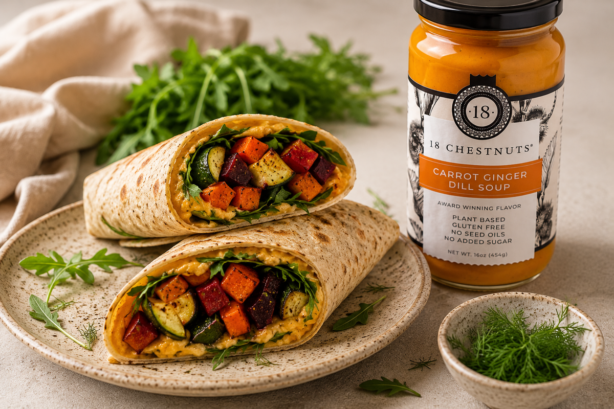 Healthy and Flavorful: Carrot Ginger Hummus Wraps