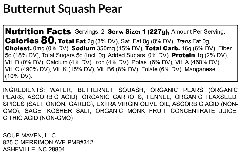 Butternut Squash Pear Soup