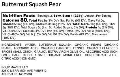 Butternut Squash Pear Soup