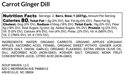 Carrot Ginger Dill Soup