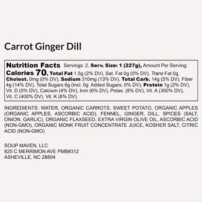 Carrot Ginger Dill Soup