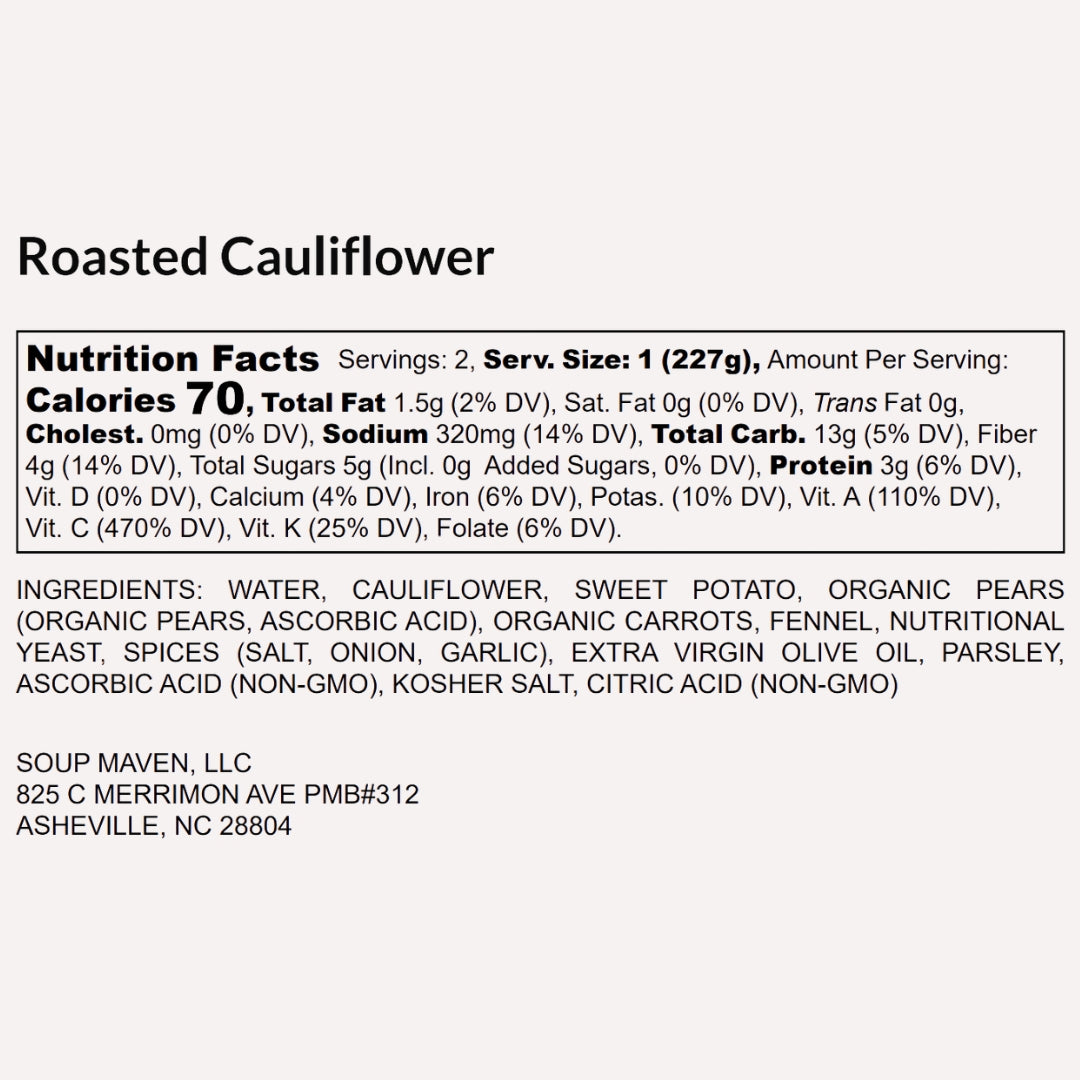 Roasted Cauliflower Soup